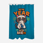 New Year New Meh-none polyester shower curtain-Boggs Nicolas