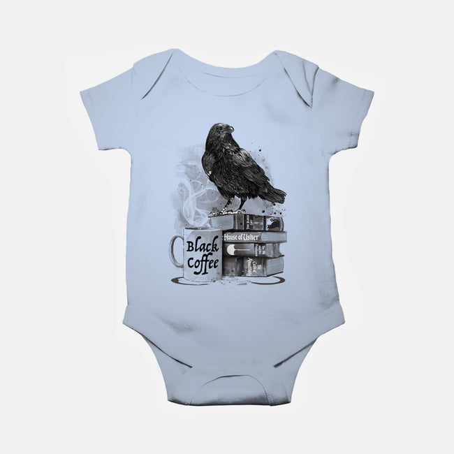 Coffee, Raven And Poe-baby basic onesie-DrMonekers
