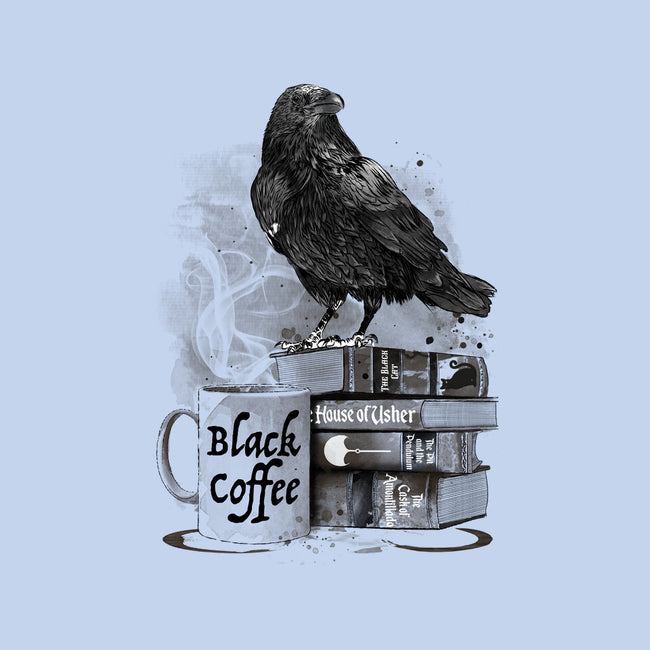 Coffee, Raven And Poe-womens basic tee-DrMonekers