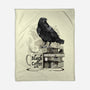 Coffee, Raven And Poe-none fleece blanket-DrMonekers
