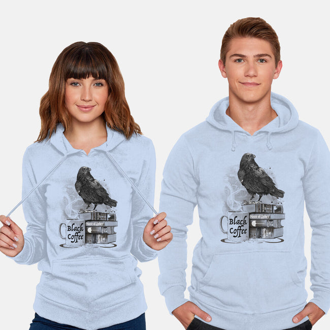 Coffee, Raven And Poe-unisex pullover sweatshirt-DrMonekers