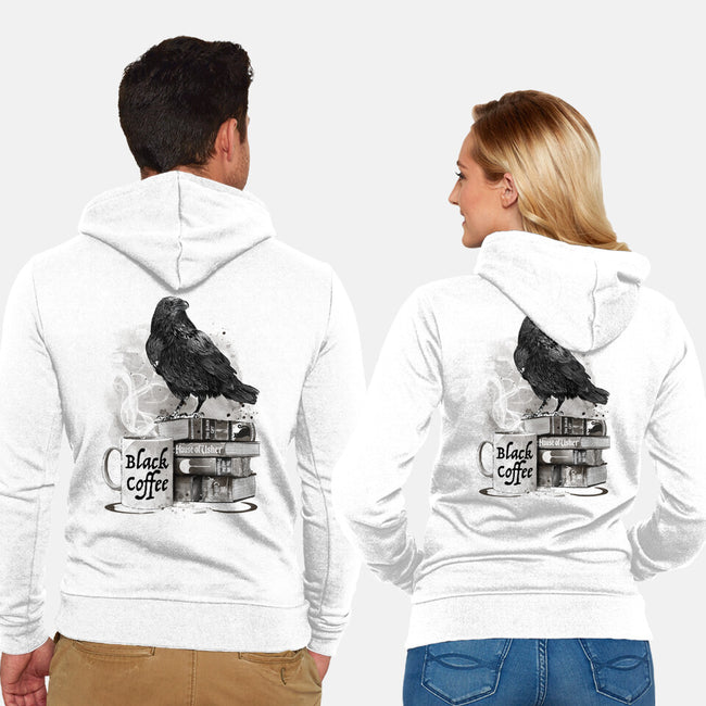 Coffee, Raven And Poe-unisex zip-up sweatshirt-DrMonekers