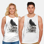 Coffee, Raven And Poe-unisex basic tank-DrMonekers