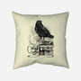 Coffee, Raven And Poe-none removable cover throw pillow-DrMonekers