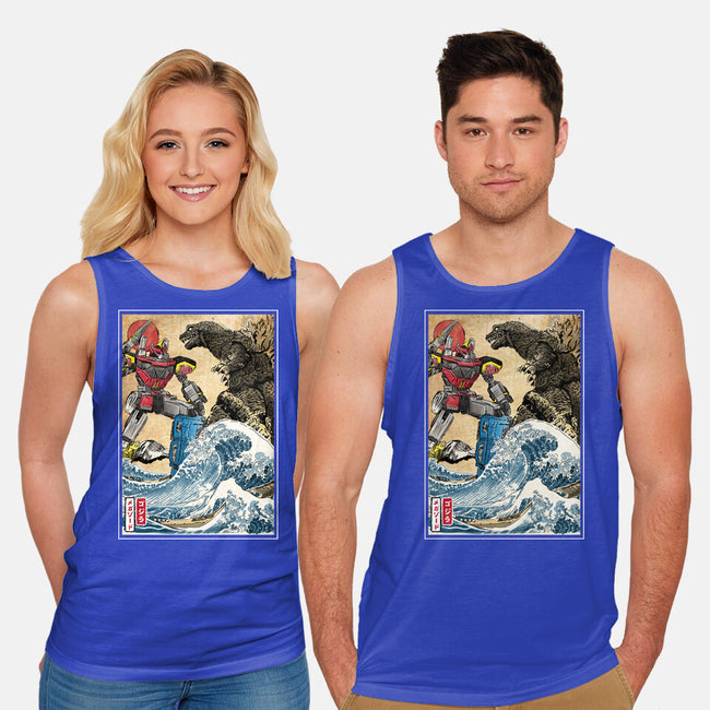 King Of The Monsters Vs Megazord-unisex basic tank-DrMonekers