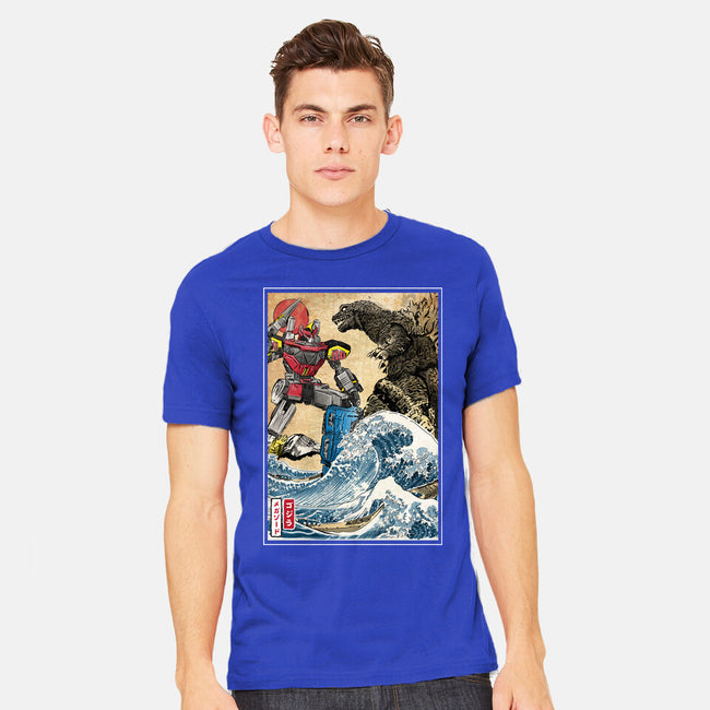 King Of The Monsters Vs Megazord-mens heavyweight tee-DrMonekers