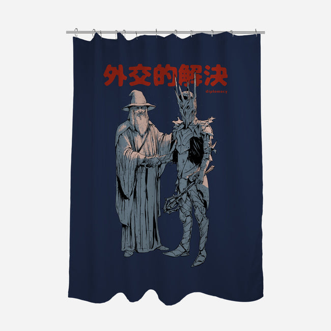 Diplomatic Solution-none polyester shower curtain-Hafaell