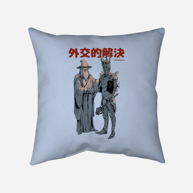 Diplomatic Solution-none removable cover throw pillow-Hafaell
