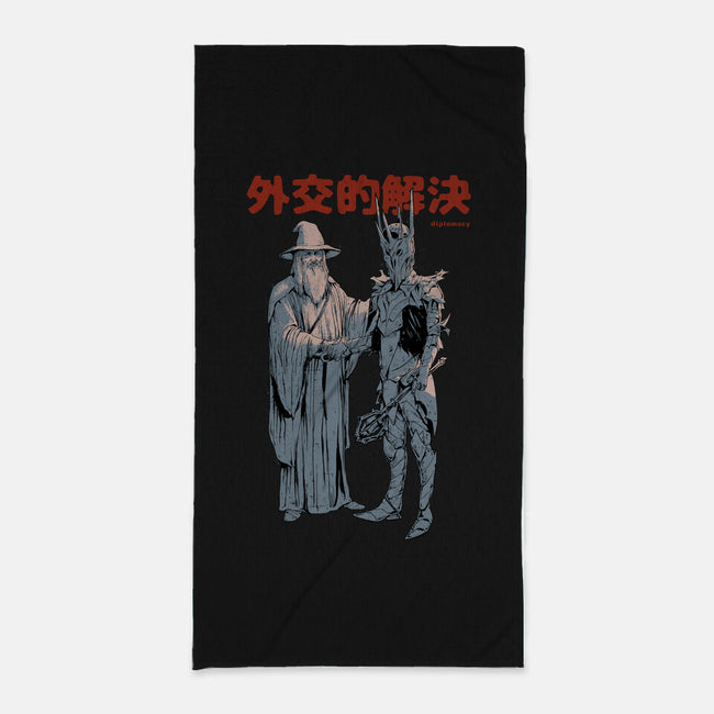 Diplomatic Solution-none beach towel-Hafaell