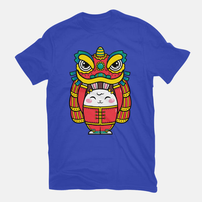 Lion Dance Bunny-womens fitted tee-krisren28