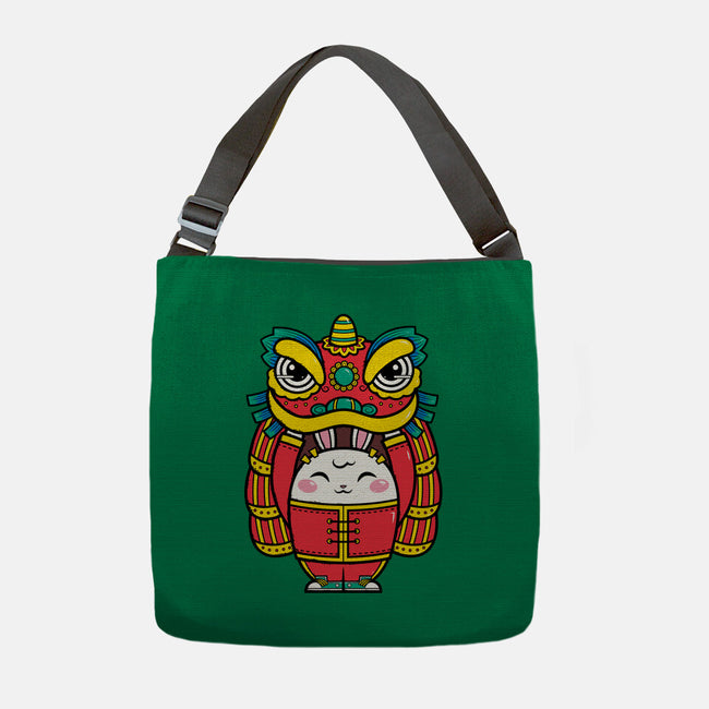 Lion Dance Bunny-none adjustable tote bag-krisren28