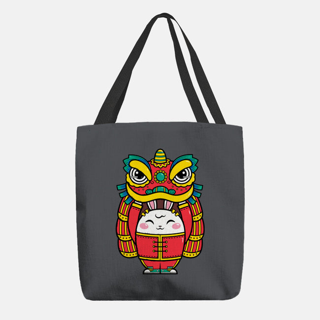 Lion Dance Bunny-none basic tote bag-krisren28