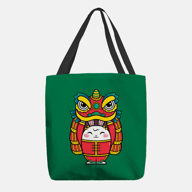 Lion Dance Bunny-none basic tote bag-krisren28