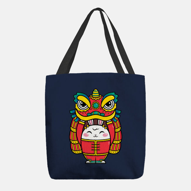 Lion Dance Bunny-none basic tote bag-krisren28