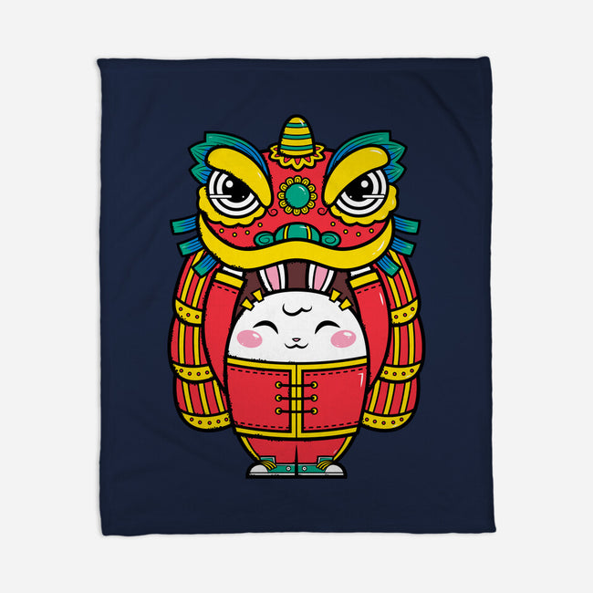 Lion Dance Bunny-none fleece blanket-krisren28