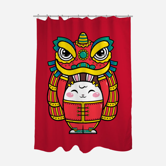 Lion Dance Bunny-none polyester shower curtain-krisren28