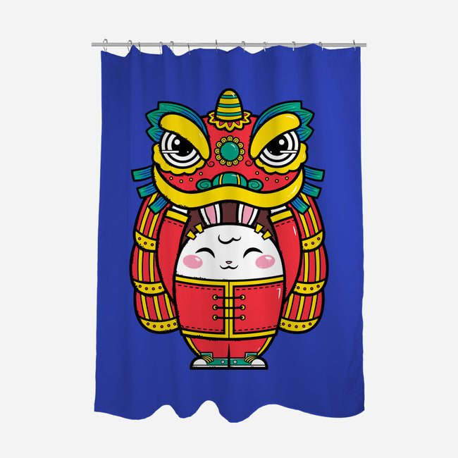 Lion Dance Bunny-none polyester shower curtain-krisren28