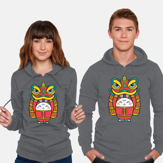 Lion Dance Bunny-unisex pullover sweatshirt-krisren28