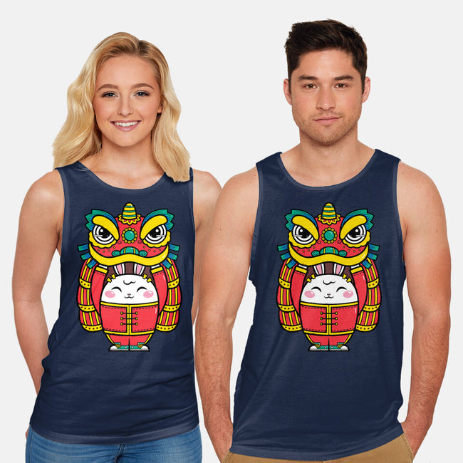 Lion Dance Bunny-unisex basic tank-krisren28