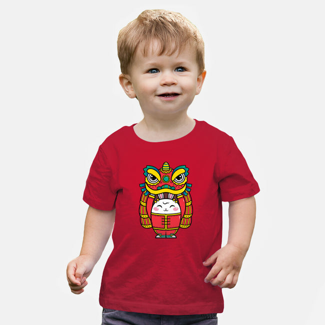 Lion Dance Bunny-baby basic tee-krisren28
