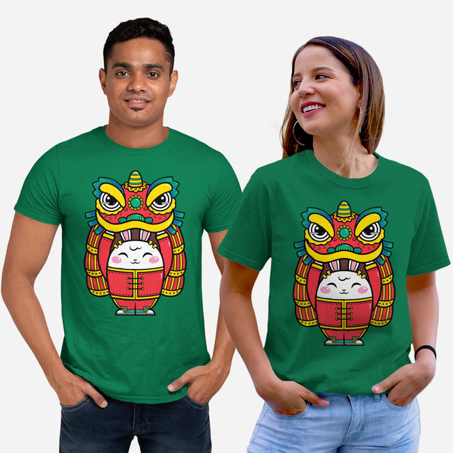 Lion Dance Bunny-unisex basic tee-krisren28