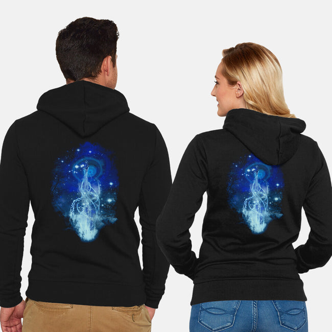 Dancing With Fireflies-unisex zip-up sweatshirt-kharmazero