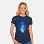 Dancing With Fireflies-womens fitted tee-kharmazero