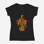 Shiniest Space Ship-womens v-neck tee-kharmazero