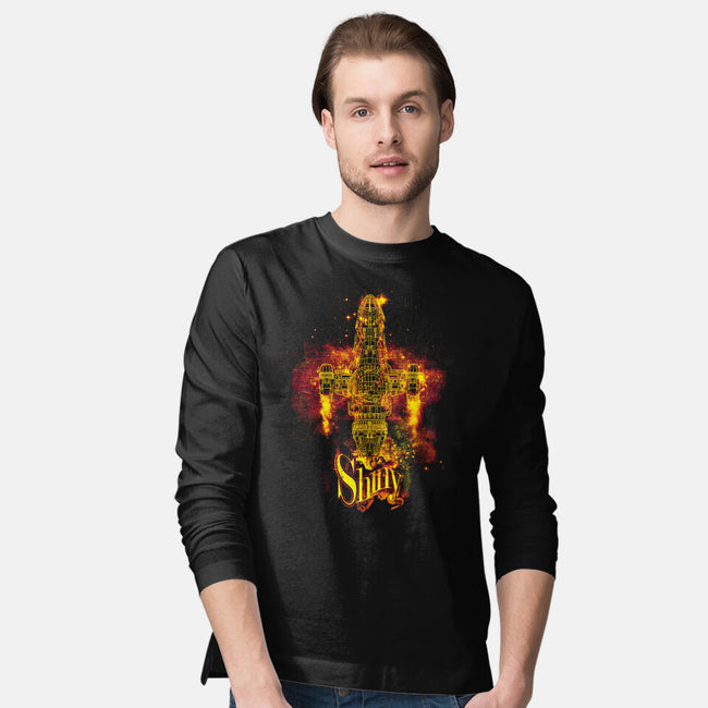 Shiniest Space Ship-mens long sleeved tee-kharmazero