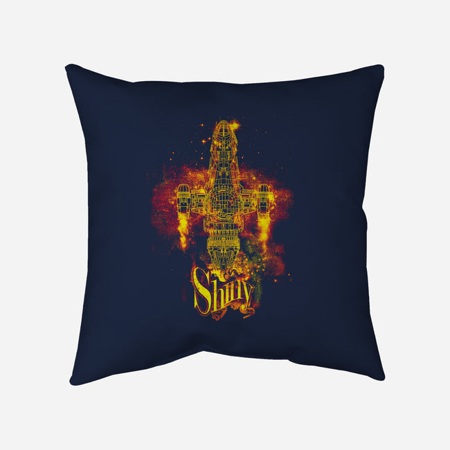 Shiniest Space Ship-none removable cover w insert throw pillow-kharmazero