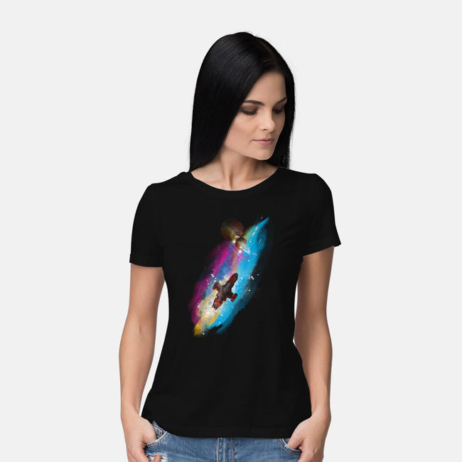 The Shiny Smuggler-womens basic tee-kharmazero