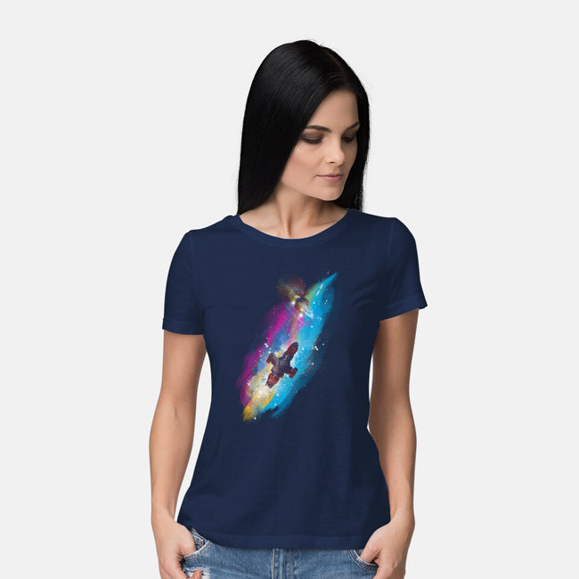 The Shiny Smuggler-womens basic tee-kharmazero