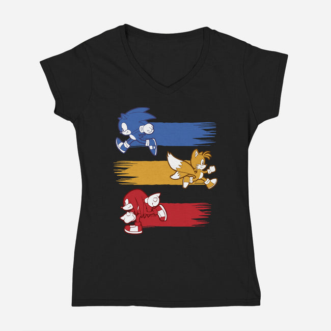 Runners-womens v-neck tee-Andriu