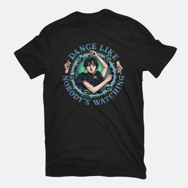 Dance Like Nobody's Watching-womens fitted tee-momma_gorilla