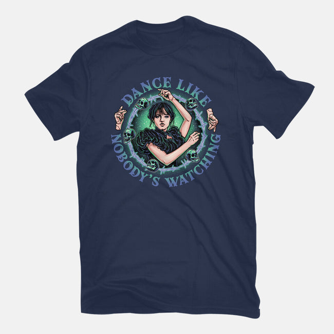 Dance Like Nobody's Watching-womens fitted tee-momma_gorilla