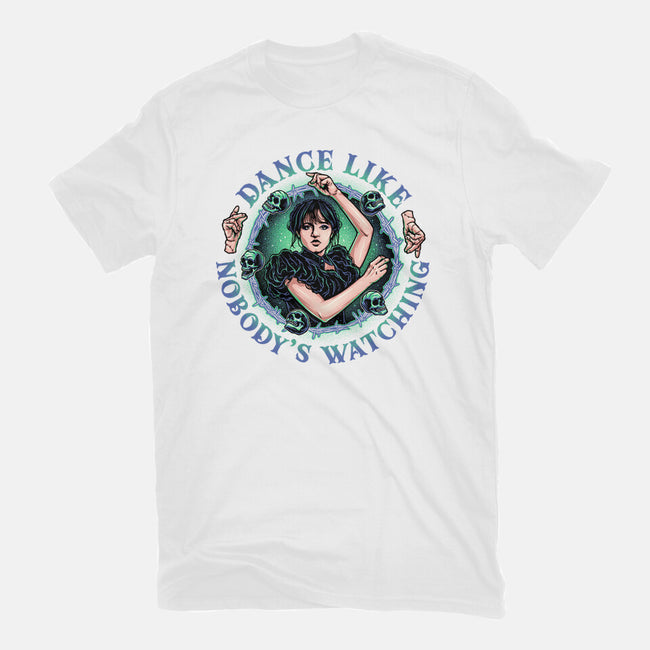 Dance Like Nobody's Watching-womens fitted tee-momma_gorilla