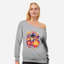 Loco Experiment-womens off shoulder sweatshirt-Snouleaf