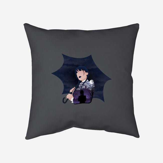 Gothic Girl-none removable cover throw pillow-Jackson Lester