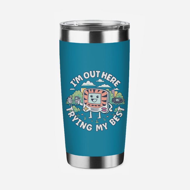 I'm Out Here Trying My Best-none stainless steel tumbler drinkware-Aarons Art Room