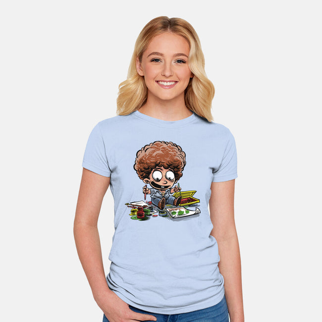 Bob's Early Paintings-womens fitted tee-zascanauta