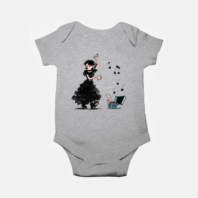 On Wednesday We Dance-baby basic onesie-zascanauta