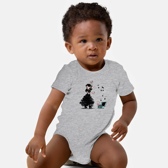 On Wednesday We Dance-baby basic onesie-zascanauta