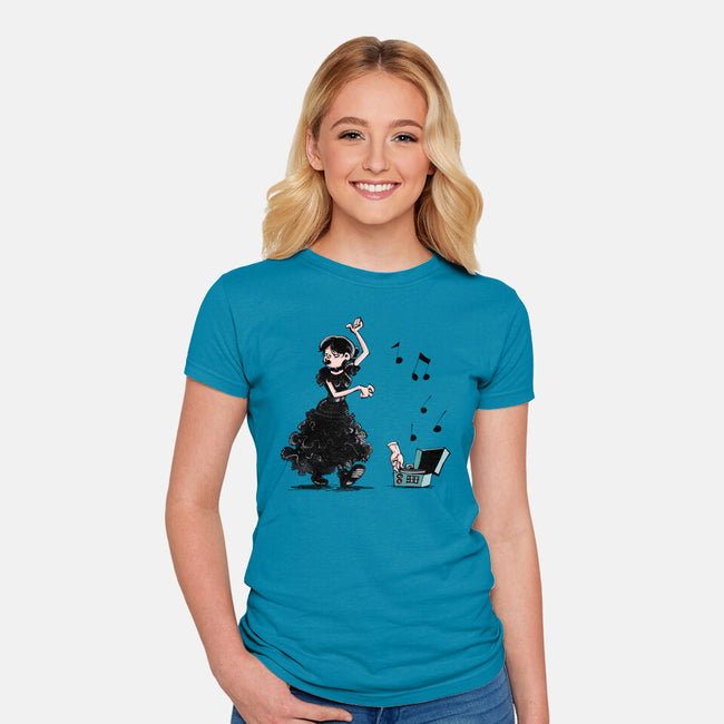 On Wednesday We Dance-womens fitted tee-zascanauta