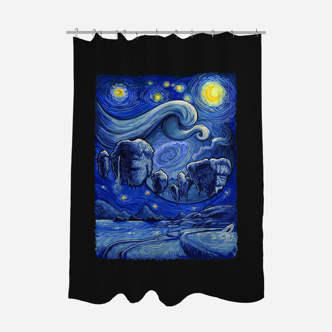 Starry Paradise-none polyester shower curtain-daobiwan