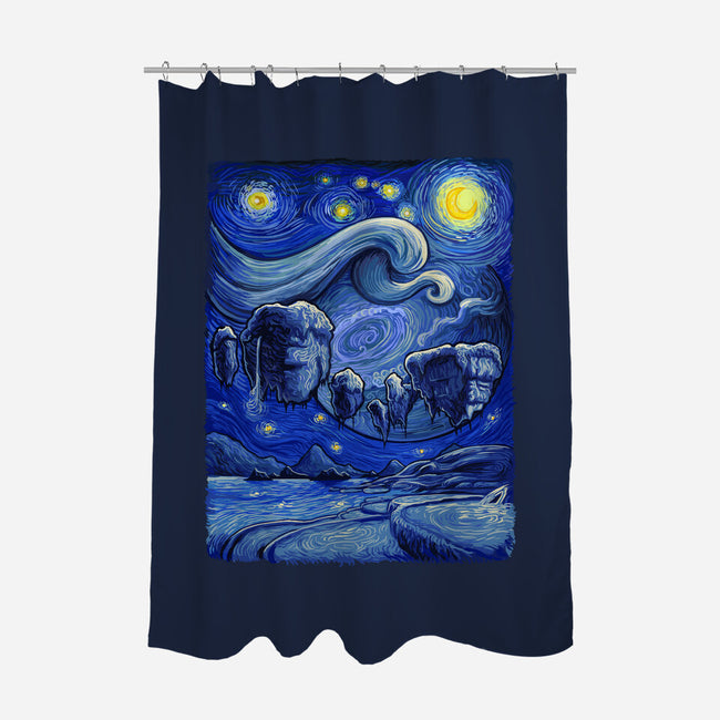 Starry Paradise-none polyester shower curtain-daobiwan