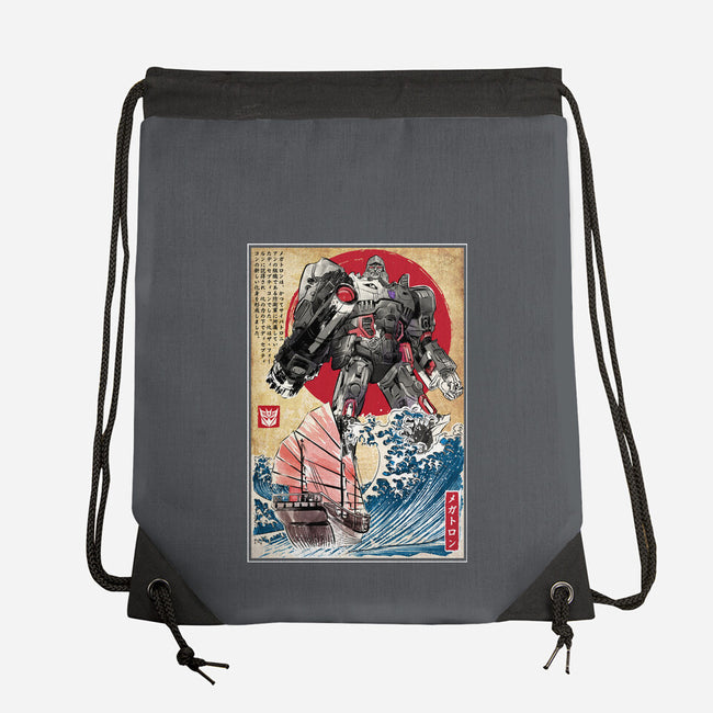 Megatron In Japan-none drawstring bag-DrMonekers
