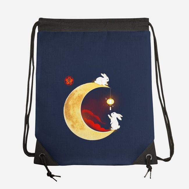 Year Of The Rabbit-none drawstring bag-Vallina84