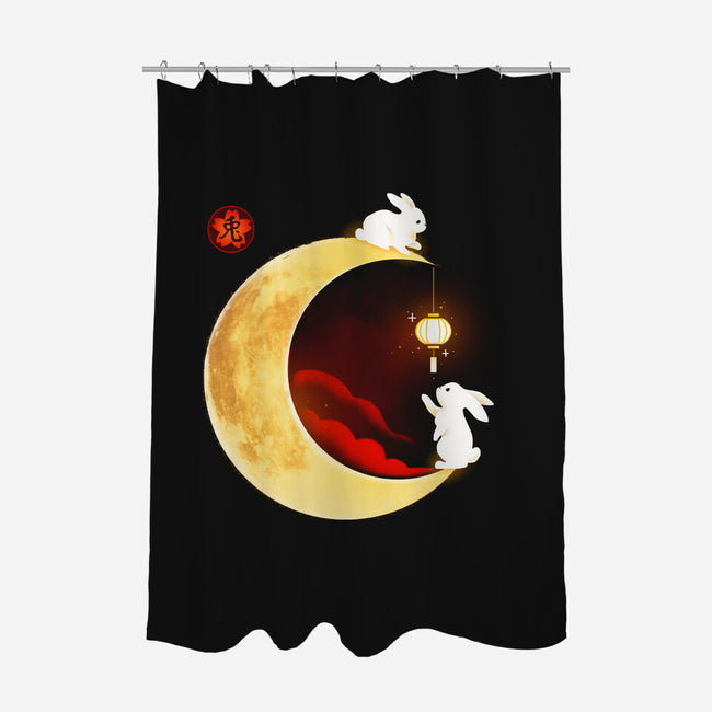 Year Of The Rabbit-none polyester shower curtain-Vallina84