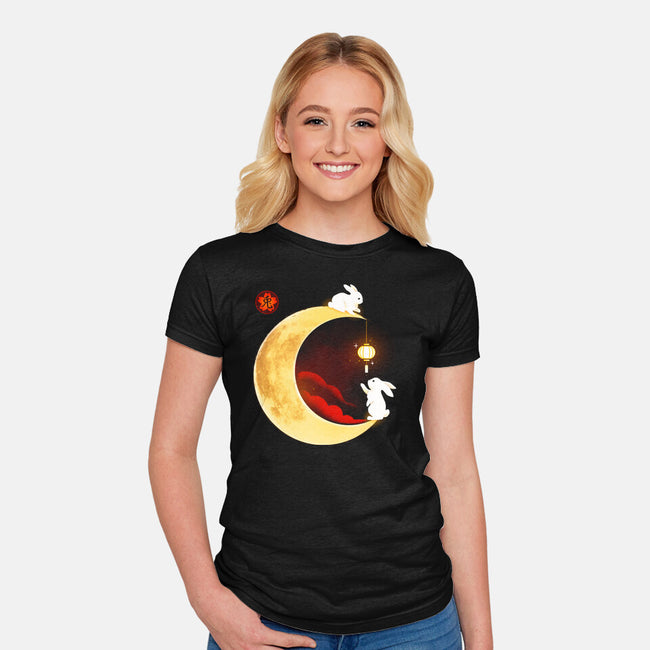 Year Of The Rabbit-womens fitted tee-Vallina84