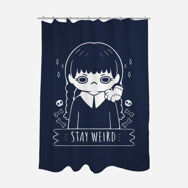 Stay Weird-none polyester shower curtain-xMorfina